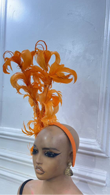 Tangerine Flame Fascinator