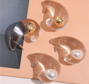 Transparent Drop Earrings