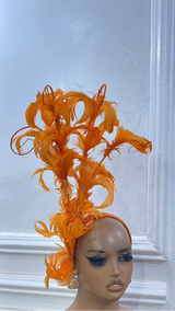 Tangerine Flame Fascinator