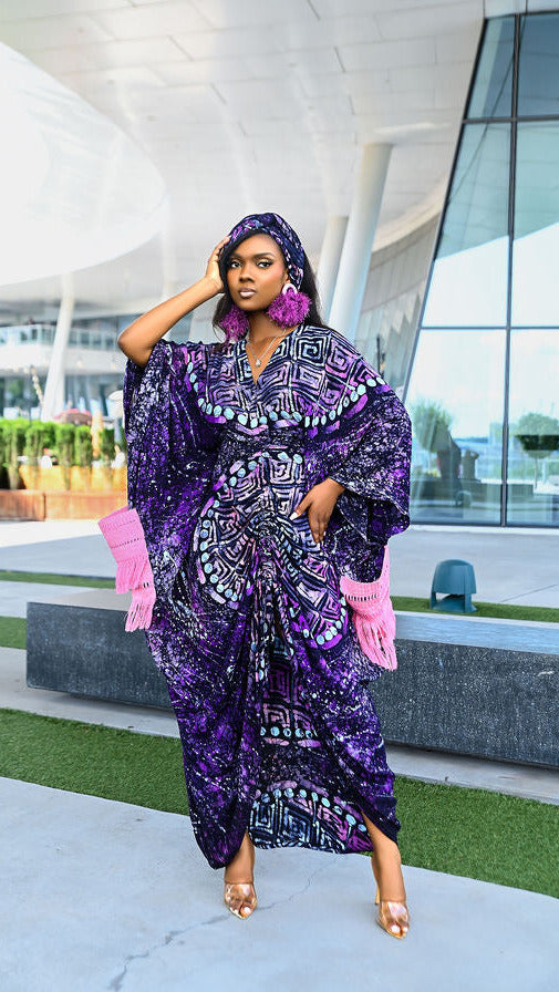 Violet Dynasty Adire Bubu