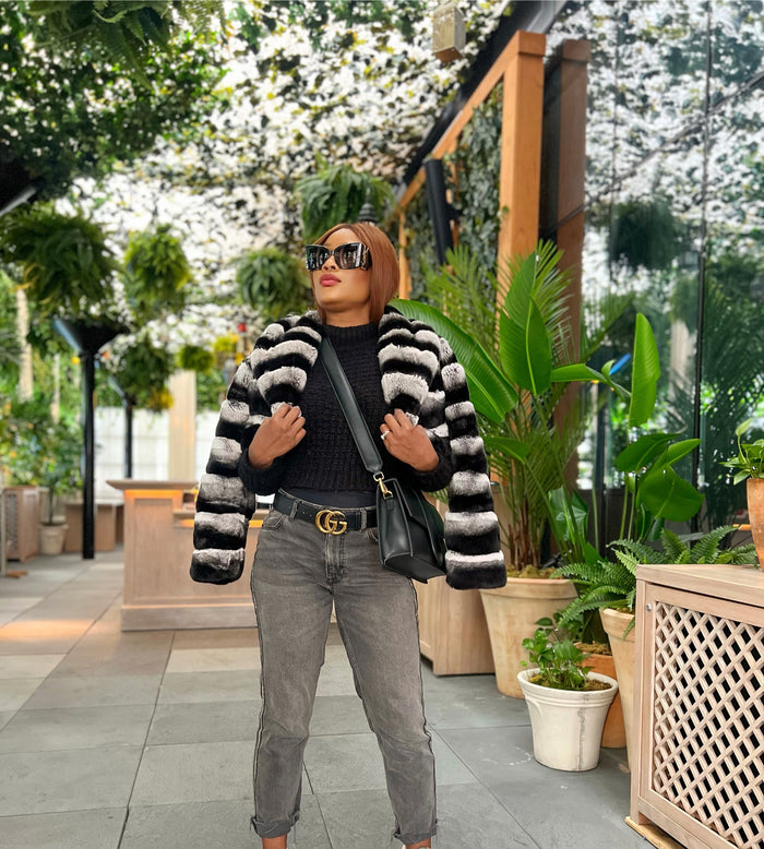Cropped Chinchilla Fur Coat