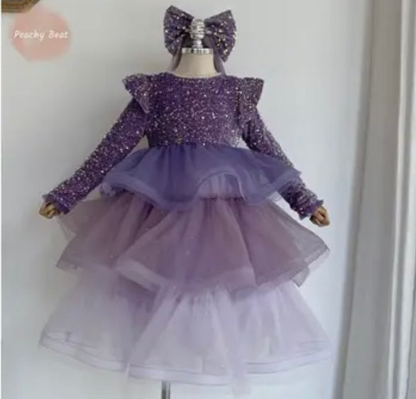 Ombré Layered Tulle Dress