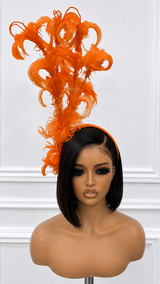 Tangerine Flame Fascinator