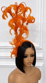 Tangerine Flame Fascinator