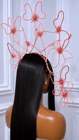 Floral Coral Fascinator