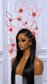 Floral Coral Fascinator