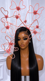 Floral Coral Fascinator