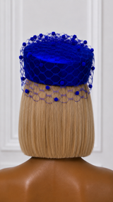 Cobalt Veil Fascinator
