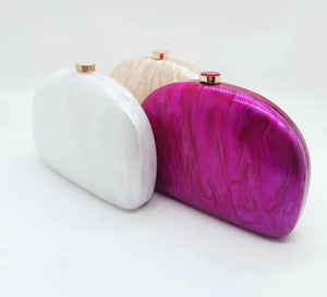 Half Moon Pearl Clutch